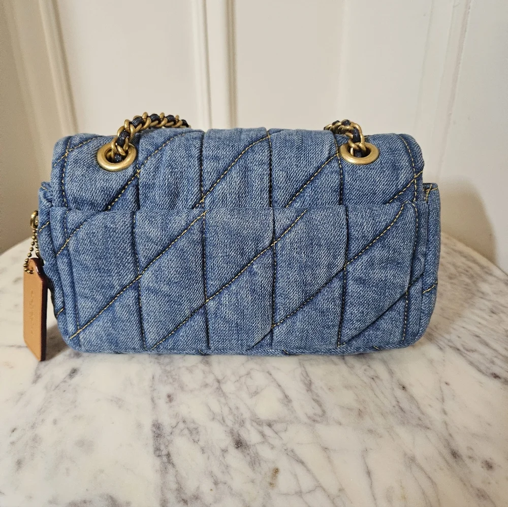 Coach Quilted Denim Tabby 20 - Picture 4 of 9